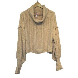 Free People Be Yours Womens Knit Sweater Size S Cowl Neck Drop Shoulder Oversize